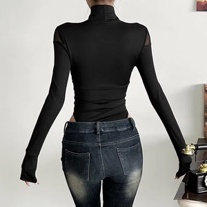 Women Y2K Cut Out Bodysuit