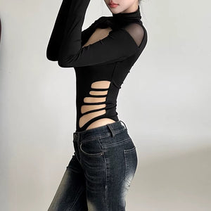 Women Y2K Cut Out Bodysuit