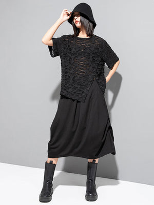 Women's Oversize Black T Shirt
