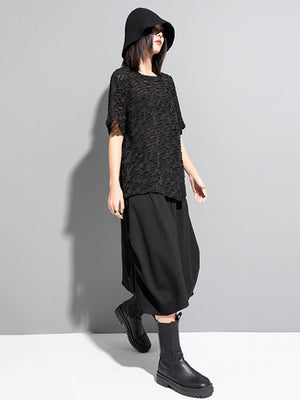 Women's Oversize Black T Shirt