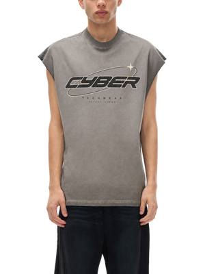 Cyber Y2K Washed Muscle Shirt