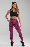Legging froissé effet tie-dye Açaí