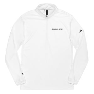 adidas white Quarter zip pullover Cyber