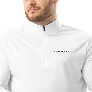 adidas white Quarter zip pullover Cyber