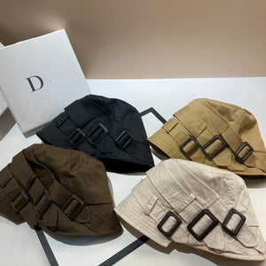 2024 Hip Hop Techwear Style Adjustable Buckle Bucket Hats For Women Multifunction Belt Buckle Stacked Fisherman Hat