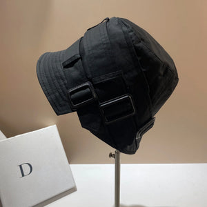 2024 Hip Hop Techwear Style Adjustable Buckle Bucket Hats For Women Multifunction Belt Buckle Stacked Fisherman Hat