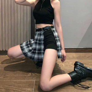 Adjustable Leg Ring Goth Mini Skirt