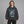 Aesthetic Graphic Black Y2K Hoodie – worn by a woman