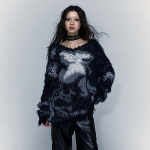 Aesthetics Black Sweater Y2K Top