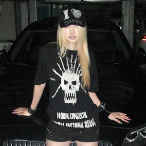 Aesthetics Skull Top Y2K