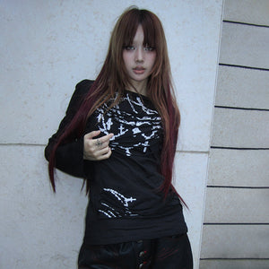 Aesthetics Tattoo Print Y2K Top