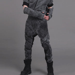 Aging Washing Cyberpunk Pants