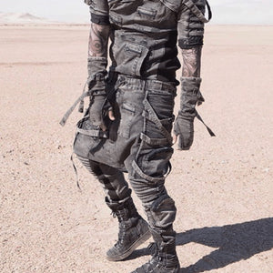 Aging Washing Cyberpunk Pants