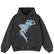 AI Robot Graphic Hoodies Y2K