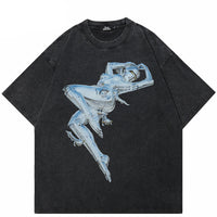AI Robot Graphic Y2K T Shirt