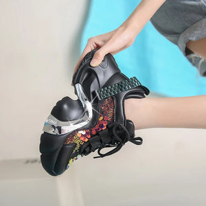 Air Mesh Sequin Platform Sneakers