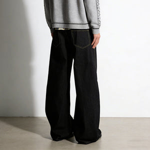 Airplane Button Design Y2K Jeans