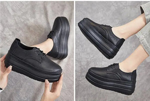 All Black Platform Sneakers