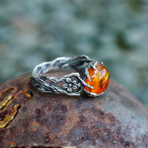 Amber Flower Y2K Ring — photo 1