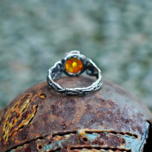 Amber Flower Y2K Ring — photo 5