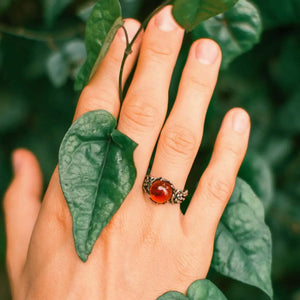 Amber Flower Y2K Ring — photo 6