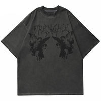 Angel Dark Print Y2K T-Shirts