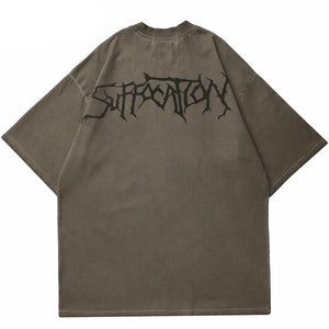 Angel Dark Print Y2K T-Shirts