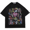Angels Print Mens Y2K Graphic Tees