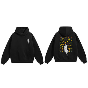 Animal Back Print Y2K Hoodie