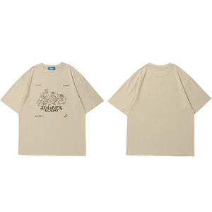 Animals Print Y2K T Shirt