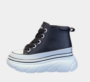 Ankle Platform Black Sneakers