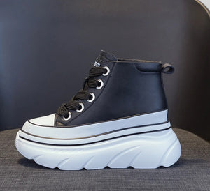 Ankle Platform Black Sneakers
