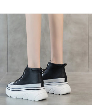Ankle Platform Black Sneakers