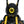 Black and yellow cyberpunk commander helmet with antenna blades