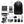 Black backpack with a moulded armoured shell front and a top grab handle
