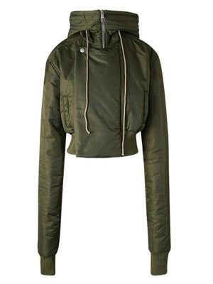 Army Green Short Spring Jacket Women