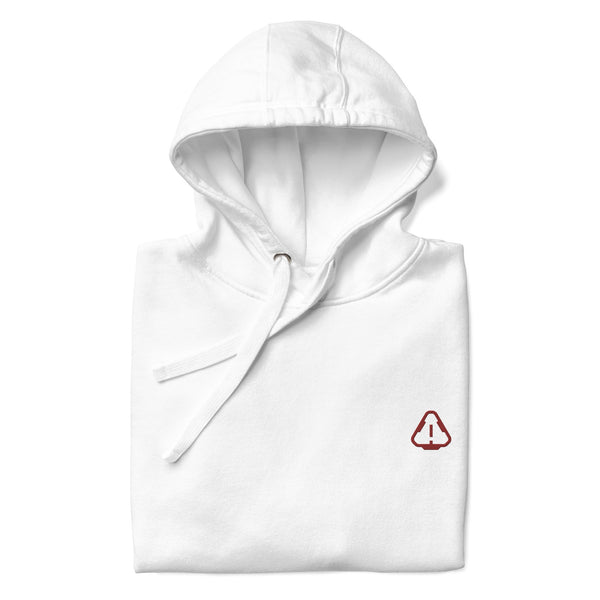 Artistic White Embroidered Cool Hoodie