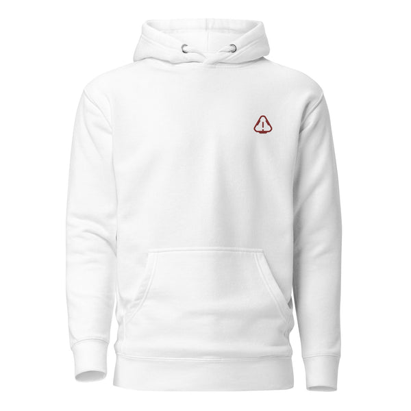 Artistic White Embroidered Cool Hoodie