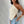 Asymmetric Lace Y2K Top in apricot, three-quarter view of the single shoulder and diagonal hem