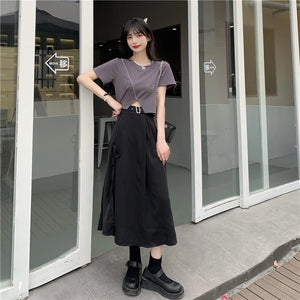 Asymmetrical Cargo Skirt