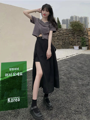 Asymmetrical Cargo Skirt