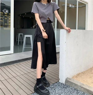 Asymmetrical Cargo Skirt