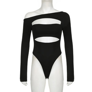 Asymmetrical Cut Out Bodysuit