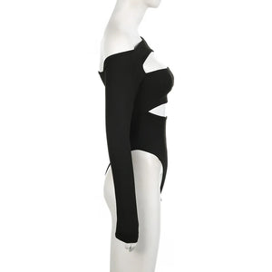Asymmetrical Cut Out Bodysuit