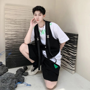 Asymmetrical Design Cargo Vest