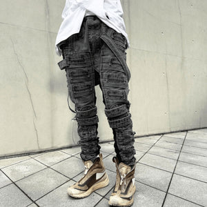 Asymmetrical Vintage Cyberpunk Pants