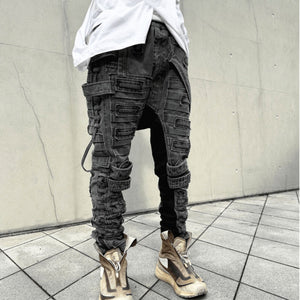 Asymmetrical Vintage Cyberpunk Pants