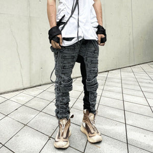 Asymmetrical Vintage Cyberpunk Pants