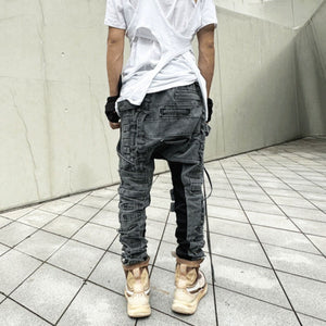 Asymmetrical Vintage Cyberpunk Pants