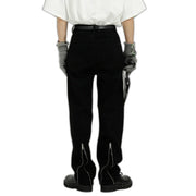 Back Zipper Black Pant